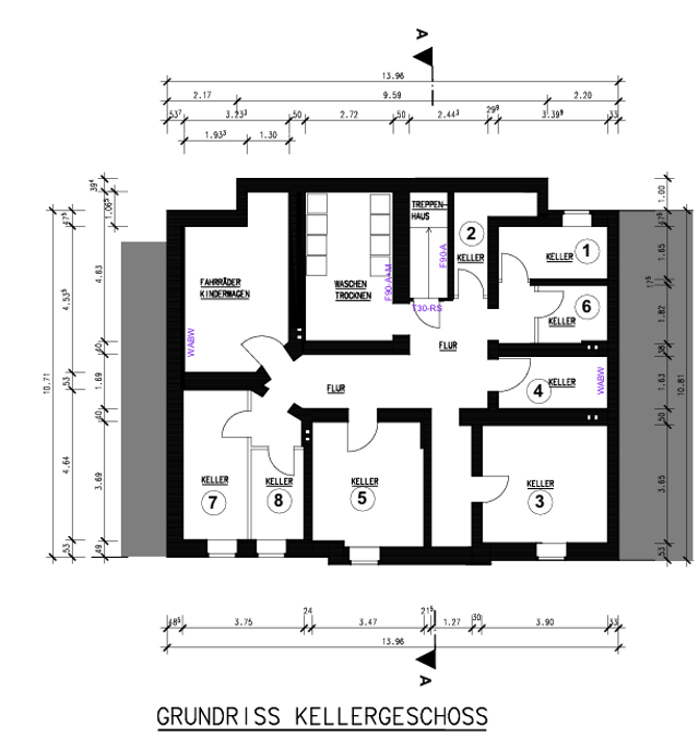 Grundriss Keller